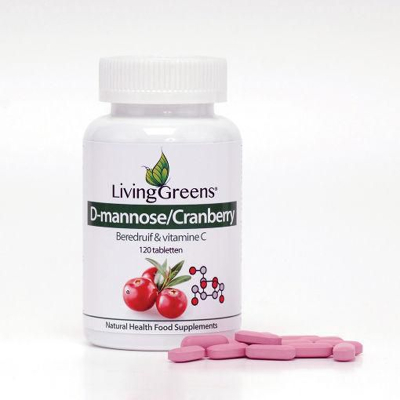 Afbeelding van Livinggreens Cranberry met D Mannose 120 tabletten