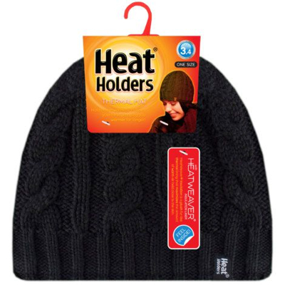 Afbeelding van Heat Holders Ladies cable hat one size black 1 paar