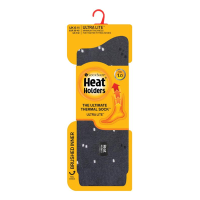 Afbeelding van Heat Holders Mens ultra lite socks micro charcoal 6 11 1 paar