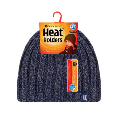 Afbeelding van Heat Holders Mens cable hat navy one size 1 stuks