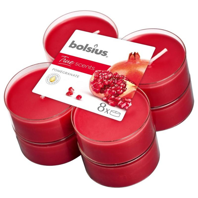 Afbeelding van Bolsius Maxilicht true scents pomegranate 8 stuks