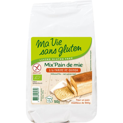 Afbeelding van Ma Vie Sans Wit Broodmix met Quinomeel Bio Glutenvrij, 500 gram