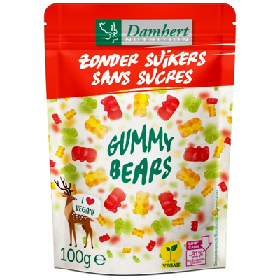 Afbeelding van Damhert Gummybears Vegan Zonder Suiker, 100 gram