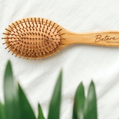 Afbeelding van Betereproducten Haarborstel Van Bamboe en Natuurlijk Rubber, 1 stuks