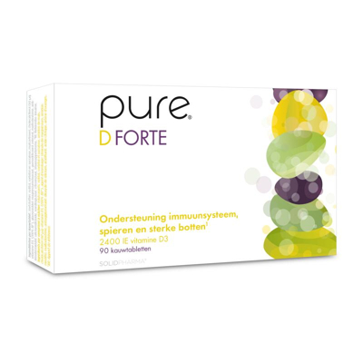 Afbeelding van Pure D Forte 2400iu, 90 Kauw tabletten