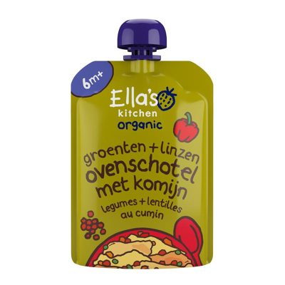 Afbeelding van Ella&#039;s Kitchen Groene Groente Ovenschotel met Linzen 6+ Mnd Bio, 130 gram