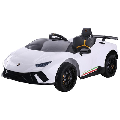 Afbeelding van Elektrische Kinderauto Lamborghini Huracan Performante Wit 4X4 12Volt