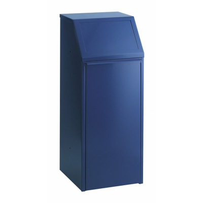 Afbeelding van Afvalbak met pushdeksel 70 ltr blauw