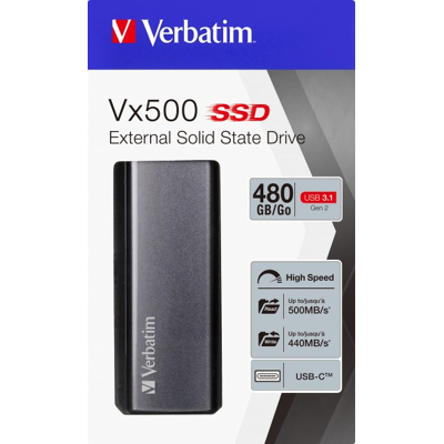 Afbeelding van Verbatim SSD 480 GB USB 3.1 Type AC Mini Vx500 500 MB/s (W) 440 Retail blisterverpakking