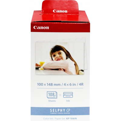 Afbeelding van Canon Fotopapier KP 108 IN 10x15 cm Papier en Inkt (108 Vel)