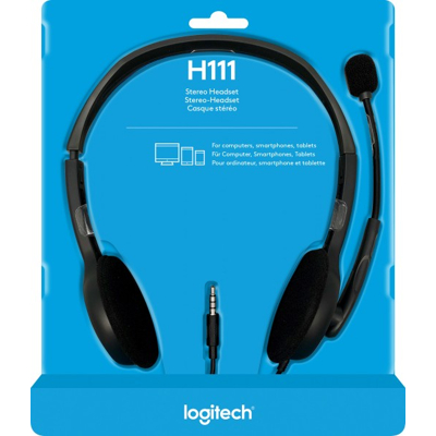 Afbeelding van Logitech Headset H111, audio, stereo zwart, retail