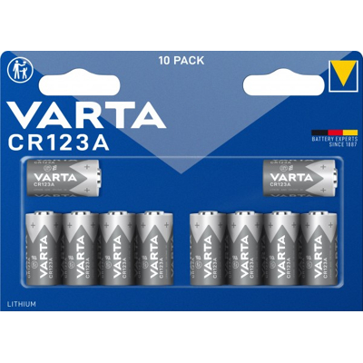 Afbeelding van Varta Batterij Lithium, CR123A, 3V Foto, Retailblister (10 pack)