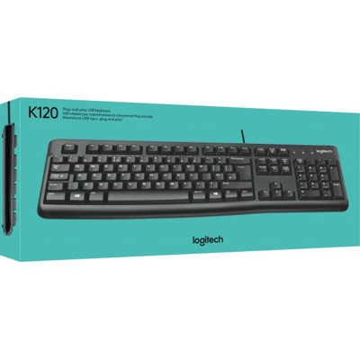 Afbeelding van Logitech Keyboard K120, USB, zwart DE, Retail