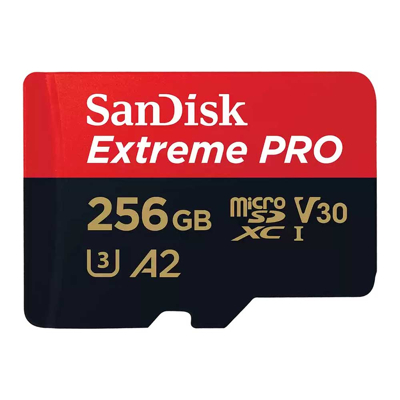 Afbeelding van SanDisk Extreme Pro MicroSDXC 256GB 200MB/s A2 V30 + SD Adapter