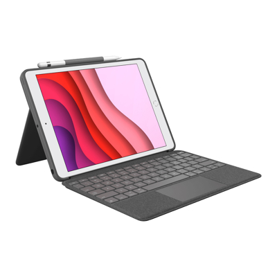 Afbeelding van Logitech Combo Touch hoes met toetsenbord iPad 10,2 inch (UK) Graphite