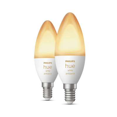 Afbeelding van Philips Hue White Ambiance Duo pack E14