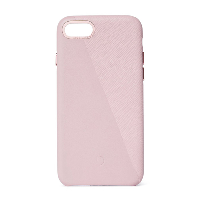 Afbeelding van Decoded Dual Leather hoesje iPhone SE (2020) / 8 7 6(s) roze