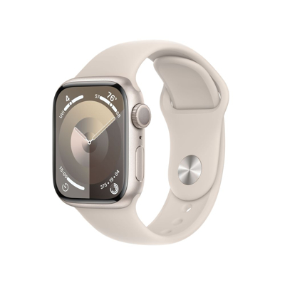 Afbeelding van Apple Watch S9 41mm Aluminium Starlight Sport Band S/M (130 180mm)