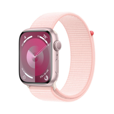 Afbeelding van Apple Watch S9 41mm Aluminium Pink Light Sport Loop (130 200mm)
