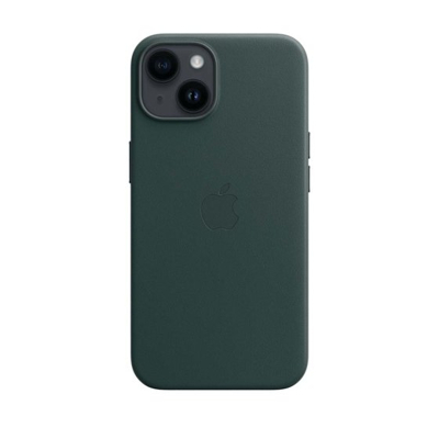 Afbeelding van Apple Leather Case + MS iPhone 14 Plus Forest Green
