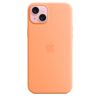 Afbeelding van Apple Silicone Case iPhone 15 Plus Orange Sorbet