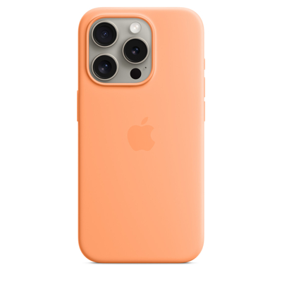 Afbeelding van Apple Silicone Case iPhone 15 Pro Orange Sorbet