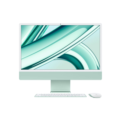 Afbeelding van iMac 24&quot; Green M3 8C CPU &amp; 10C GPU 8GB 512GB Gbit Eth MK TID Mouse