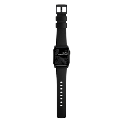 Afbeelding van Nomad Modern Apple Watch bandje 42mm / 44mm Zwart met zwarte gesp