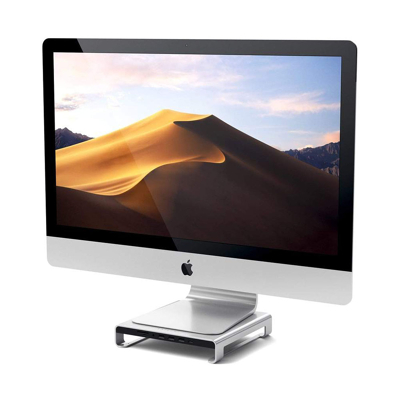 Afbeelding van Satechi aluminum iMac stand en USB C hub zilver