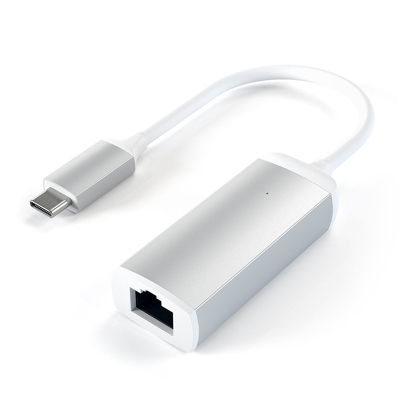 Afbeelding van Satechi USB C naar Ethernet Adapter Zilver