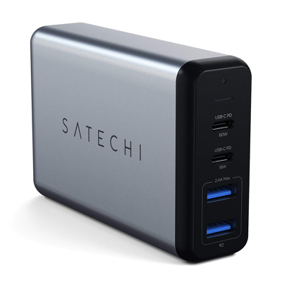 Afbeelding van Satechi Dual USB C PD reislader (75W)