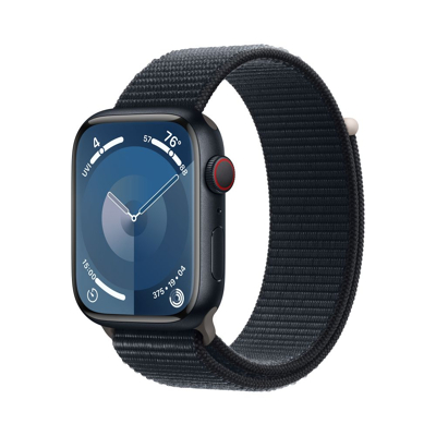Afbeelding van Apple Watch S9 + Cellular 45mm Aluminium Midnight Sport Loop (145 220mm)