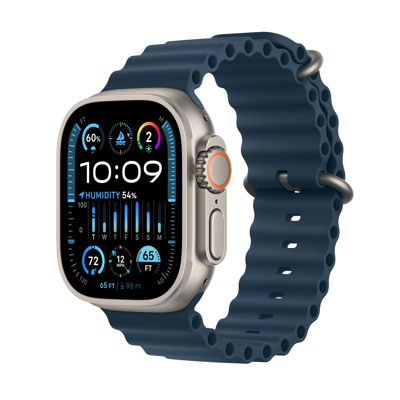 Afbeelding van Apple Watch Ultra 2 49mm Titanium Blue Ocean Band (130 200mm)