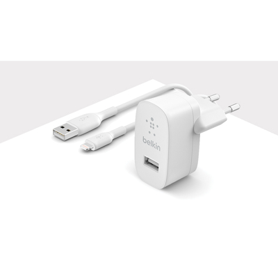 Afbeelding van Belkin Home Charger 12W Lightning + Cable 1.2m White%