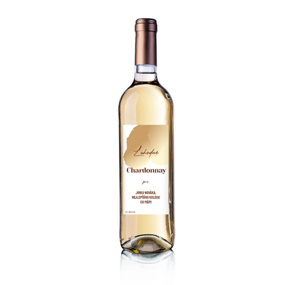 Obrázek Dárkové víno Chardonnay s originální etiketou, Bílé