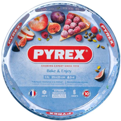 Afbeelding van Taartvorm Pyrex Bake &amp; Enjoy Rond Transparant 25 cm