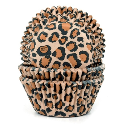 Afbeelding van Baking cups panter luipaard print 50 stuks