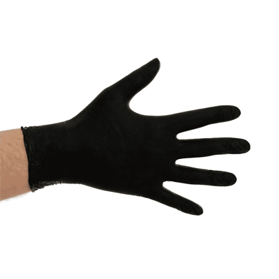 Afbeelding van Wegwerp Handschoenen Zwart Soft Nitril 100st. Maat L