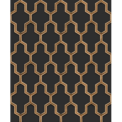 Afbeelding van Dutch Wallcoverings Wall Fabric geometric black WF121025