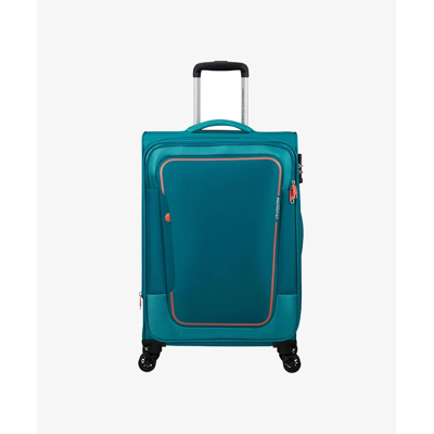 Afbeelding van American Tourister Pulsonic Spinner 68 EXP stone teal Zachte koffer
