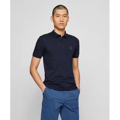 Afbeelding van BOSS Passenger Polo Donkerblauw maat L heren met Slim fit Pasvorm Stretch Suitable Herenkleding Poloshirt