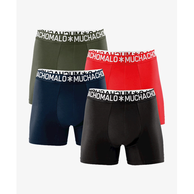 Afbeelding van Muchachomalo Boxershorts 4 Pack 07 maat L met Body fit Pasvorm Katoen Suitable Herenkleding