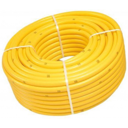 Afbeelding van Gele slang 1/2&quot; getricoteerd high twist resistant 25m