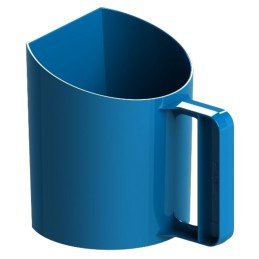 Afbeelding van Voerschep 1kg bekermodel blauw