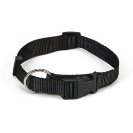Afbeelding van Honden halsband nylon zwart 20x 35 55