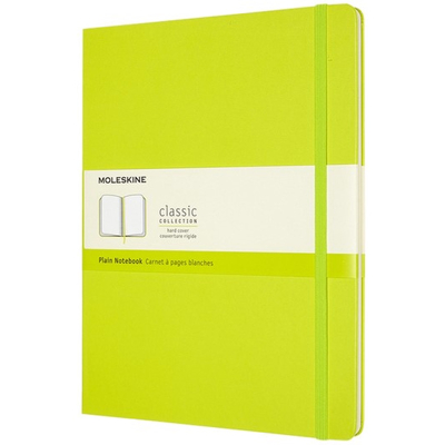 Afbeelding van Notitieboek Moleskine XL 190x250mm blanco hard cover lemon green