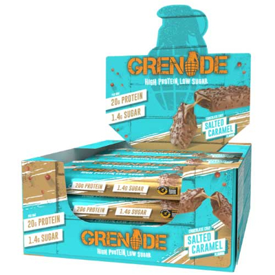 Afbeelding van Grenade Protein Bars 12repen Choco Chip Salted Caramel