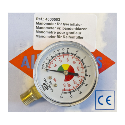 Afbeelding van Airpress manometer tbv bandenvulmeter 1/4&#039;&#039; buitendraad