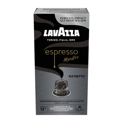 Billede af 10 x pakker Lavazza Maestro Ristretto Aluminiums kapsler til Nespresso (100 kapsler)