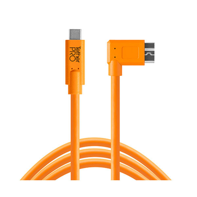 Afbeelding van Tether Tools TetherPro USB C 3.0 Micro B Rechts (4,6m Oranje)